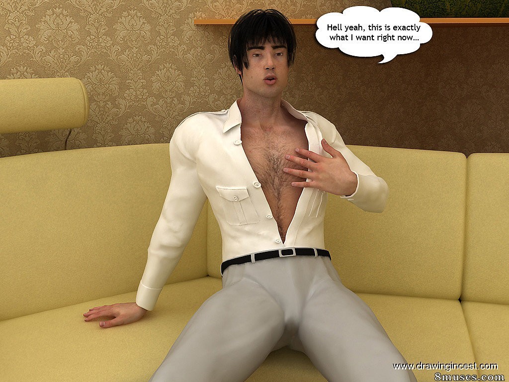 3D - Mom shares her holes with her husband and son - Page 4