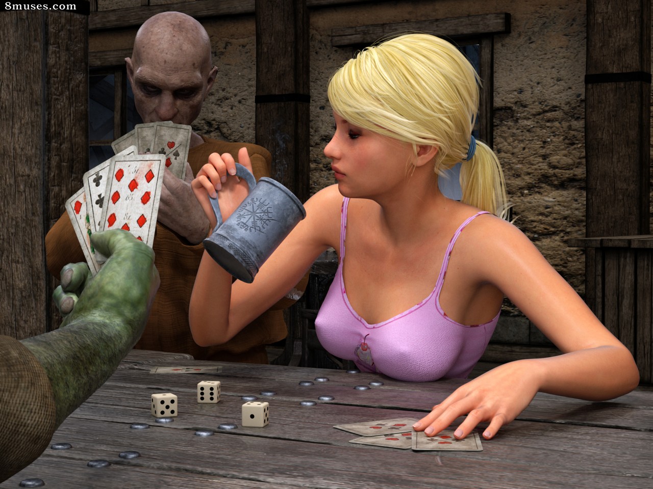 Hibbli3D - Chevalier Elayne - Poker strip - Page 8