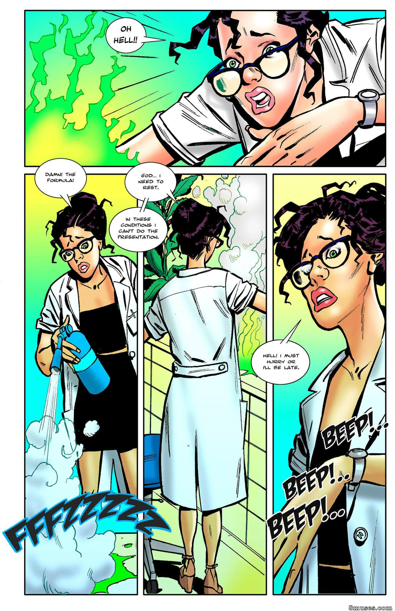 Giantess Club Comics - Experimento com planta gigante - Página 5
