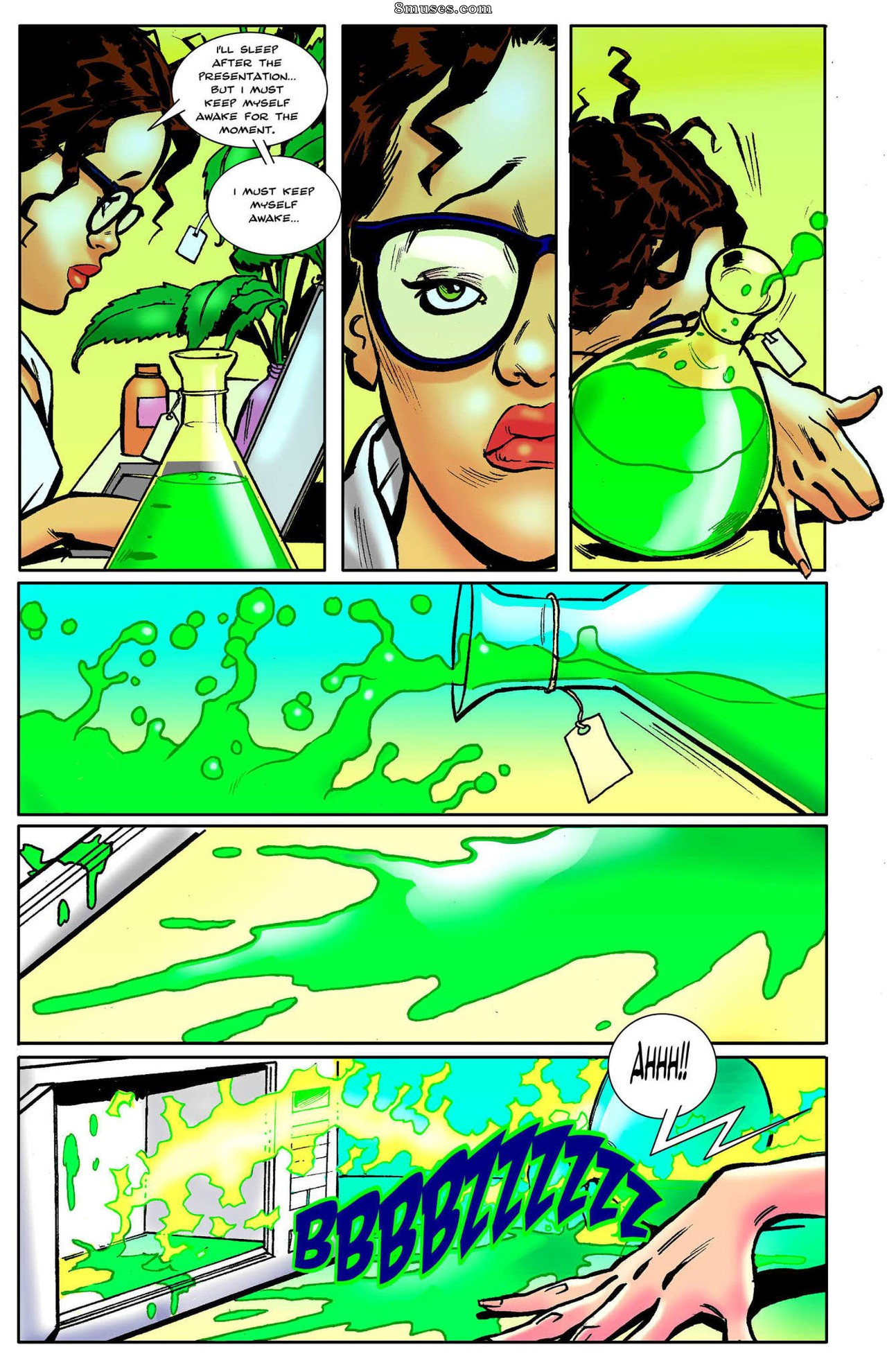 Giantess Club Comics - Experimento com planta gigante - Página 4