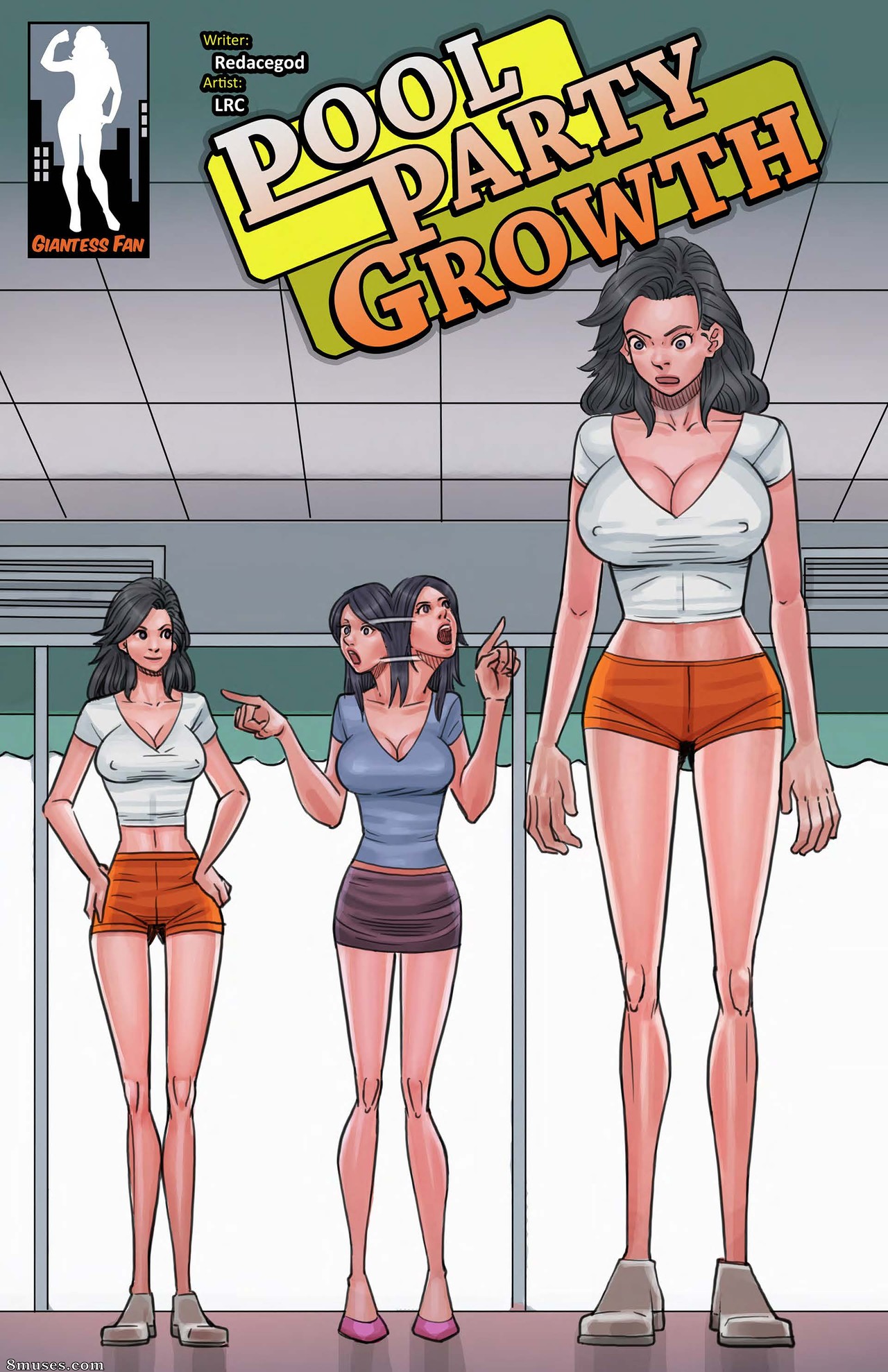 Page 1 | Giantess-Fan-Comics/Pool-Party-Growth/Issue-1 | 8muses - Sex Comics