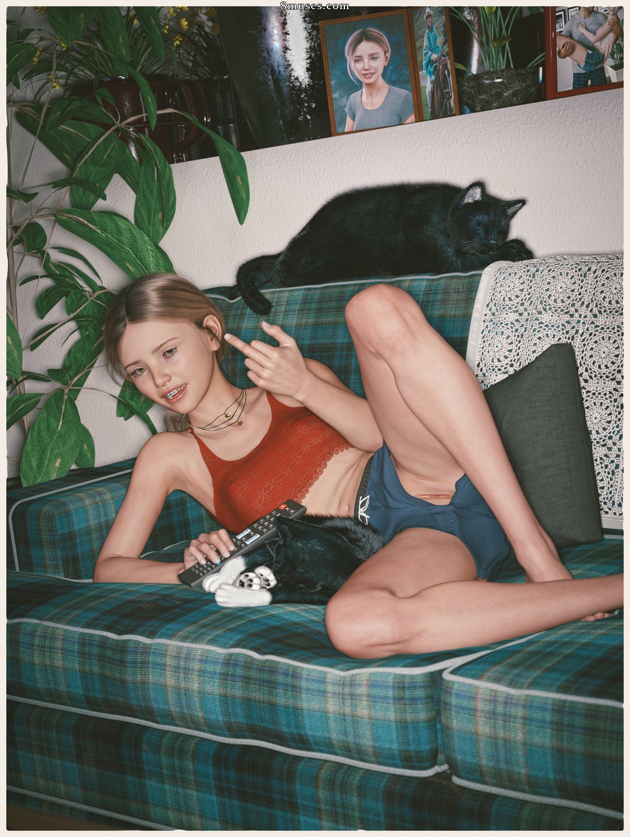 Cwsmlk - Sasha and dad on the couch - Page 1