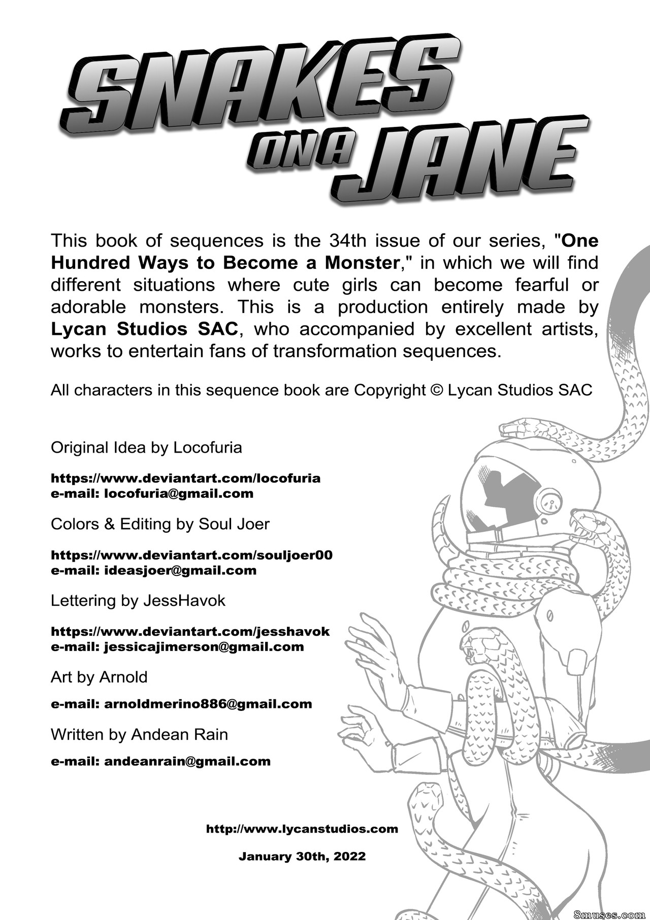 Locofuria Comics - 100 Ways to Become a Monster 34 - Snakes on a Jane - Page 3