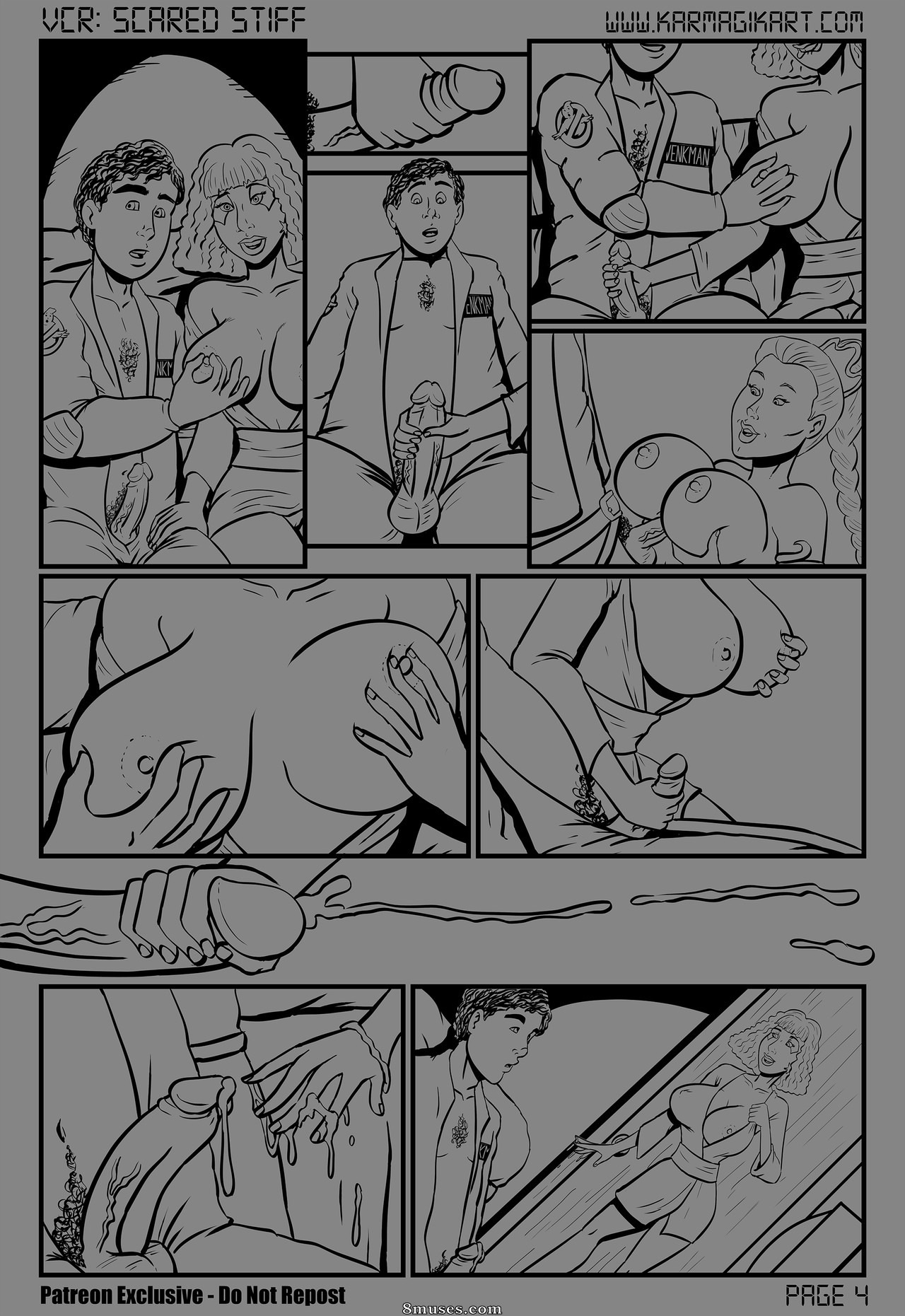 VCR Mini-Comic - Scared Stiff - Black and White - Page 4