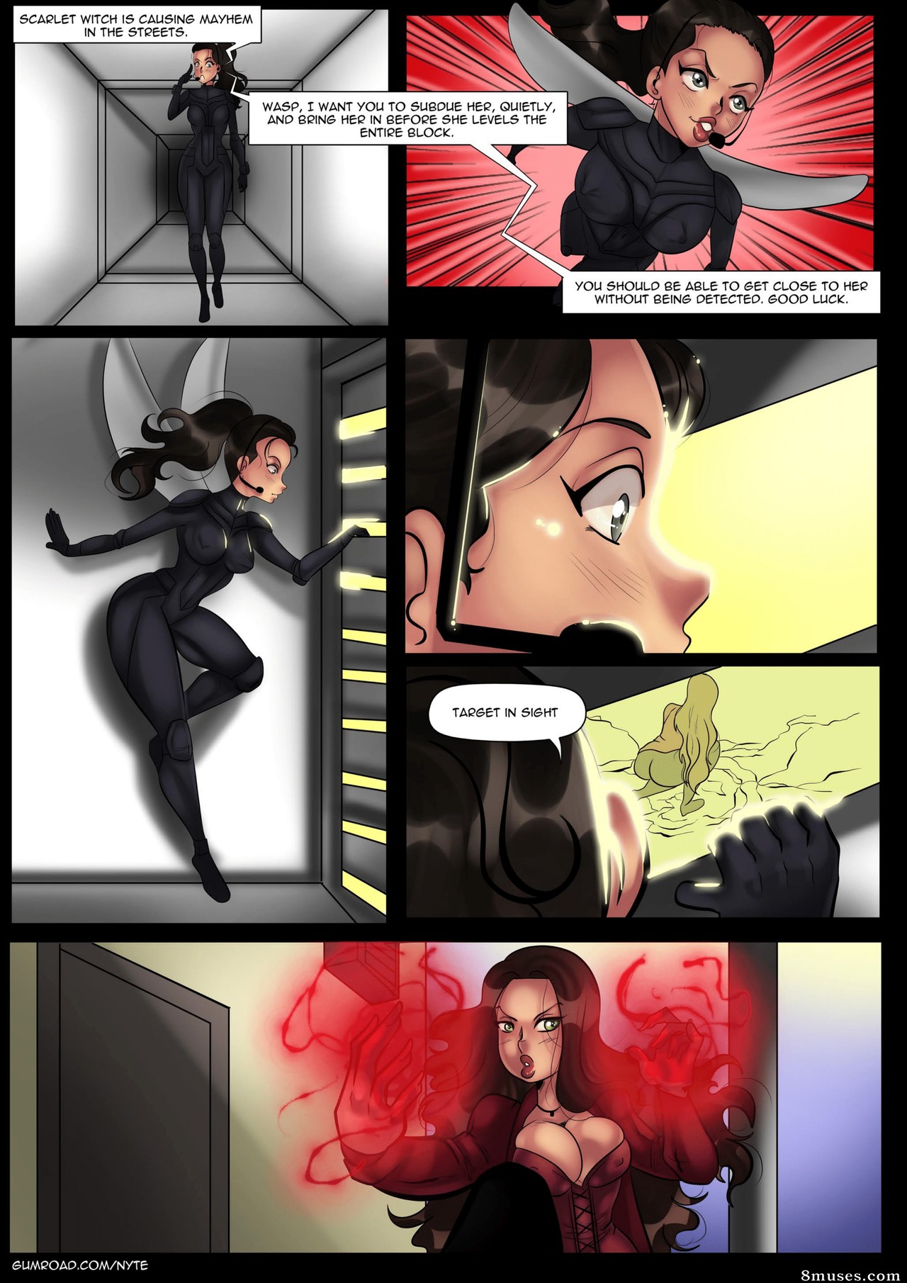 Nyte Vore Comics - The Wasp vs. Scarlet Witch - Page 2