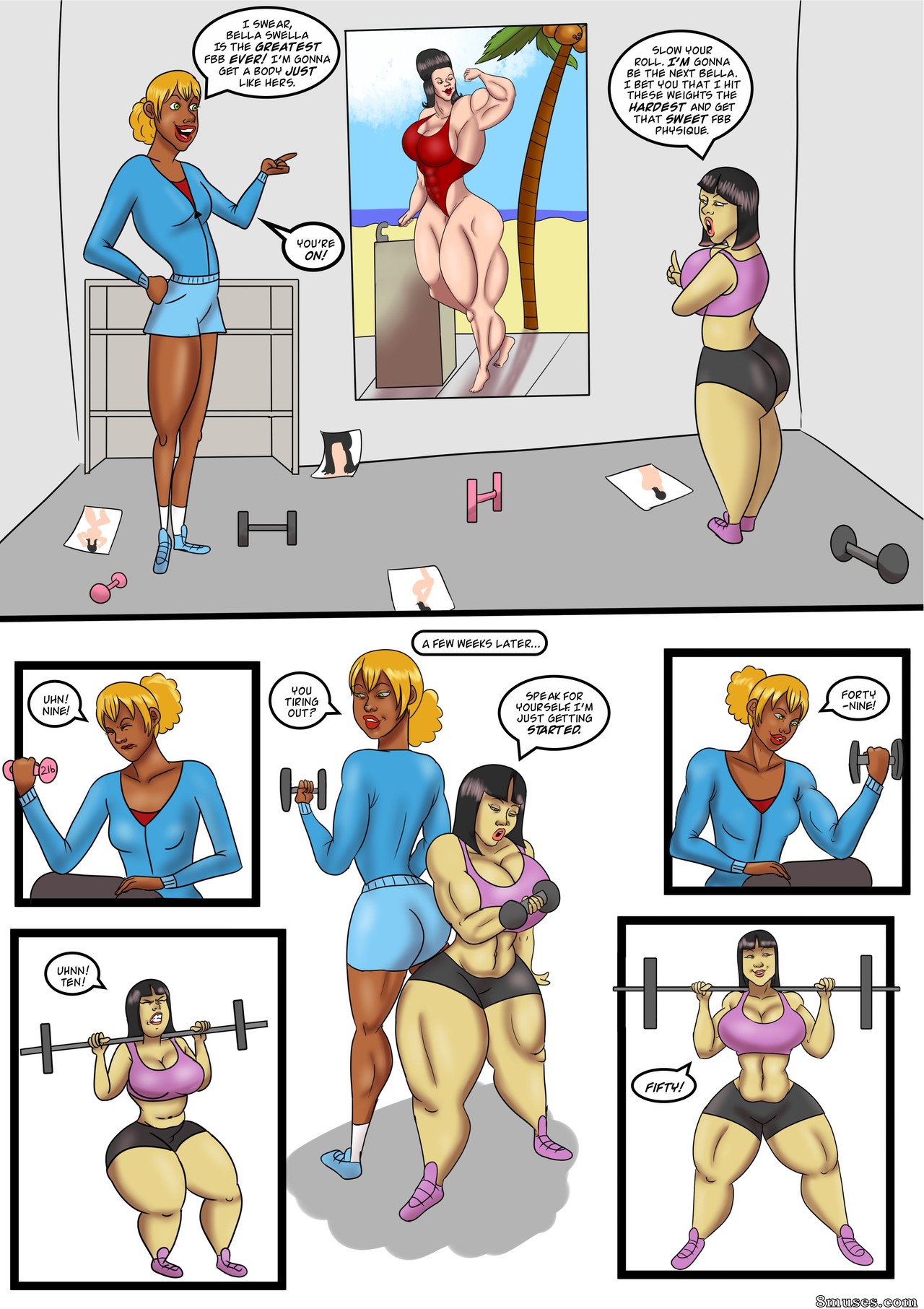 Page 2 | Various-Authors/Mighty-Female-Muscle-Comix/Too-Big-For-Her-Own-Good  | 8muses - Sex Comics