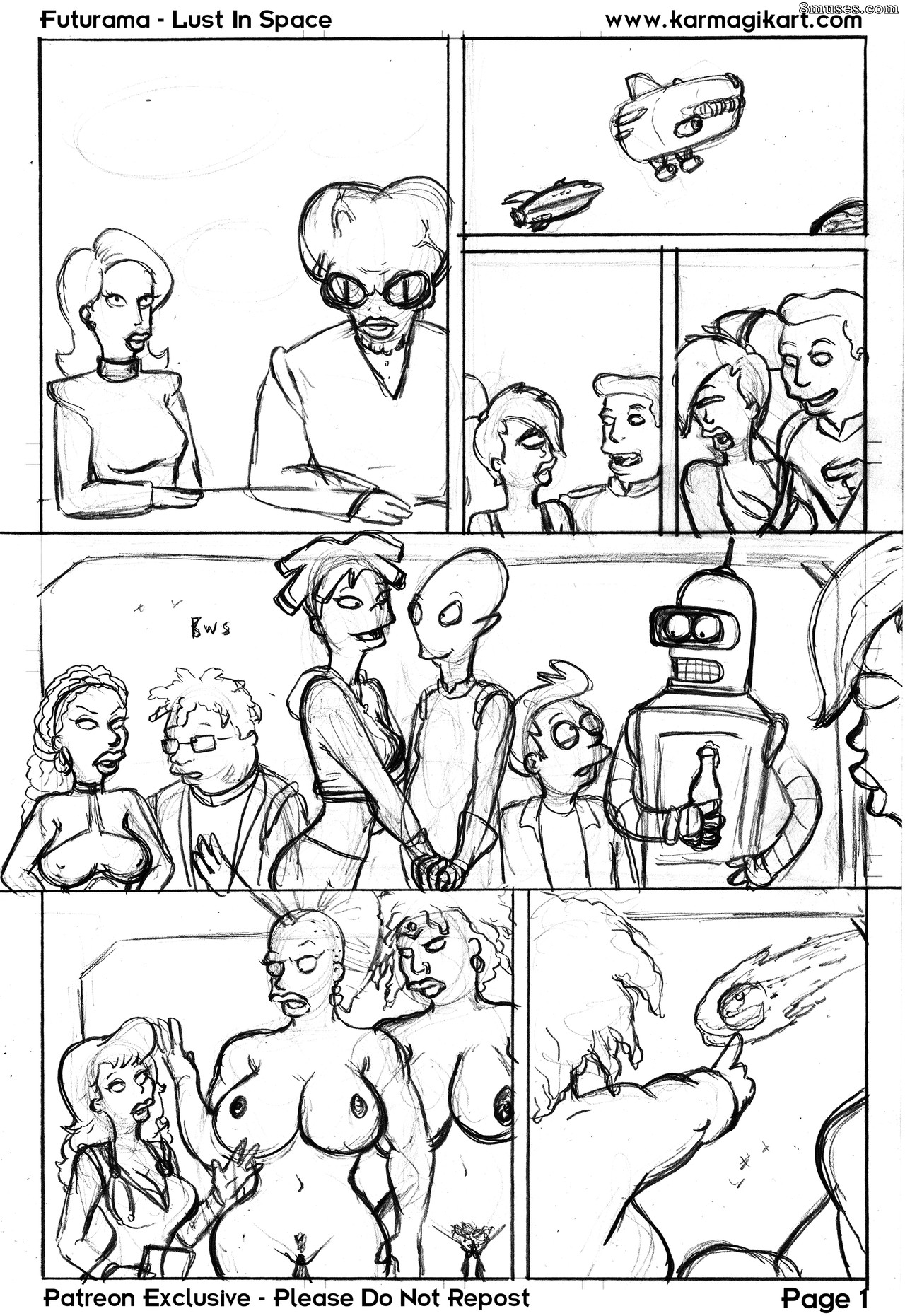 Futurama - Lust in Space - Sketch - Page 1
