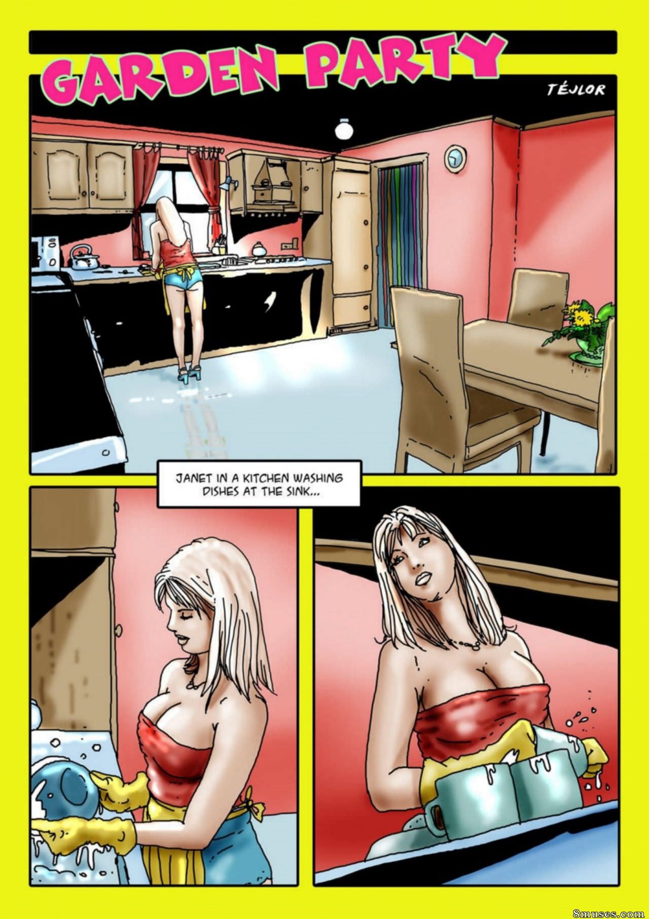 AllPornComics.com Comics - Fiesta en el jardín - Página 1