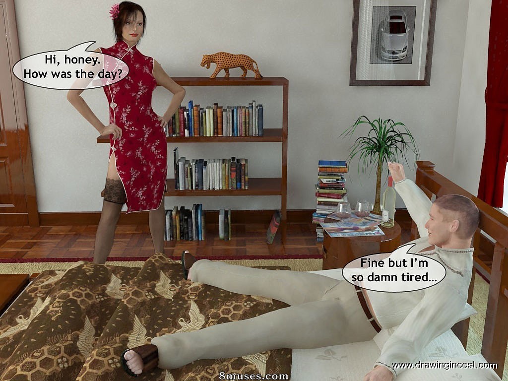 Page 1 | Drawingincest_com-Comics/3D/Scene-in-a-bedroom-mother-seduces- father-son-seduces-sister | 8muses - Sex Comics