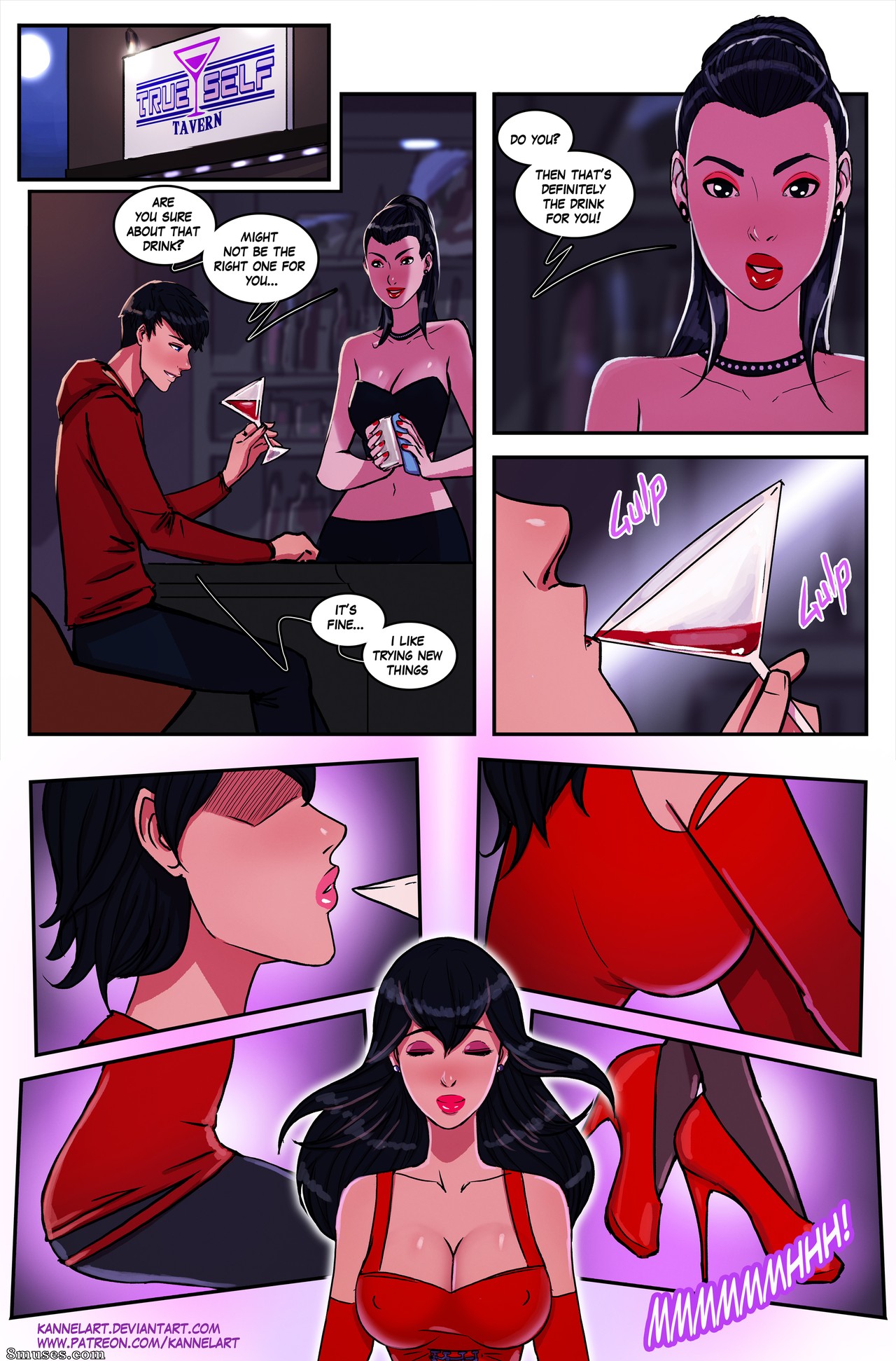 Page 1 | TG-Comics/Kannel/True-Self-Tavern/Issue-2-The-Girl-in-Red | 8muses  - Sex Comics