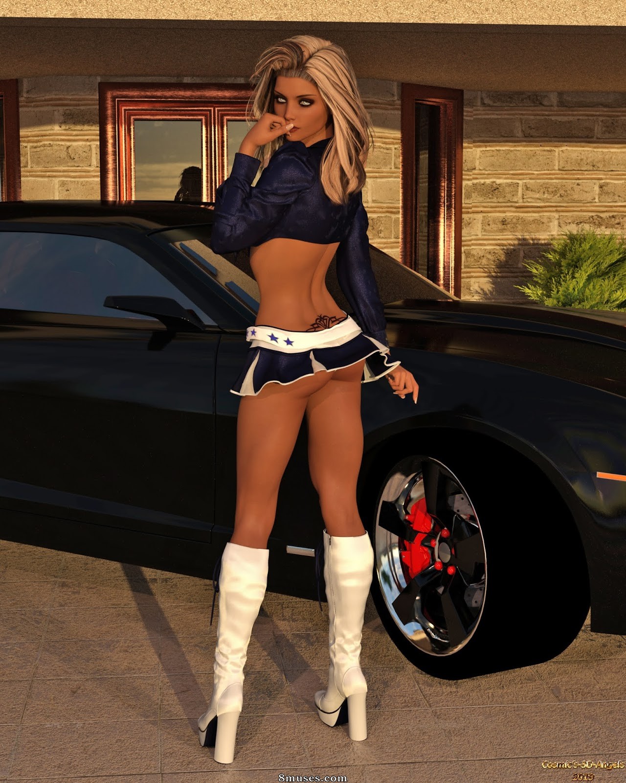 Cosmic 3D Angels - Nadine as Sexy Cheerleader - Page 2