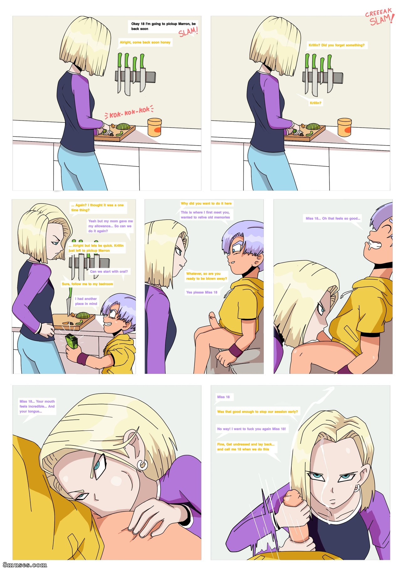 Trash Trash Comics - Trunks x Android 18 - Página 1