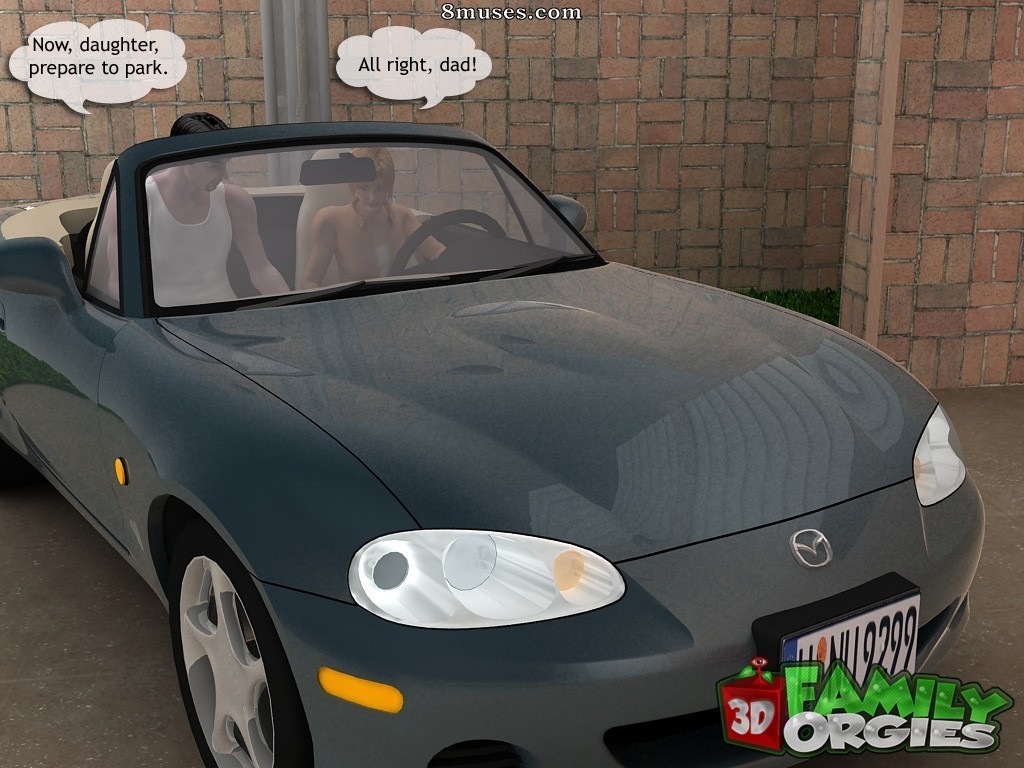 3DFamilyOrgies.com Comics - The daddy fuck a daughter in garage - Page 1