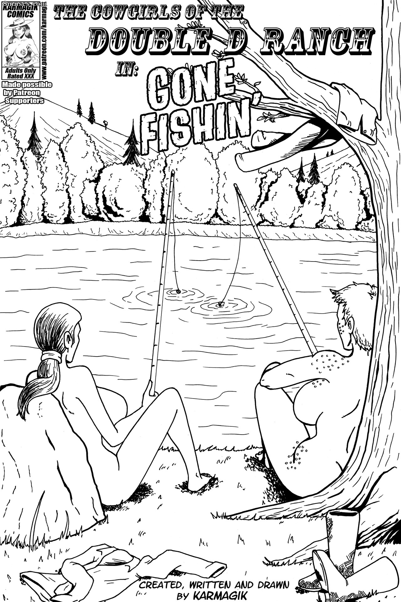 Issue 1 - Gone Fishin - Black and White - Page 1