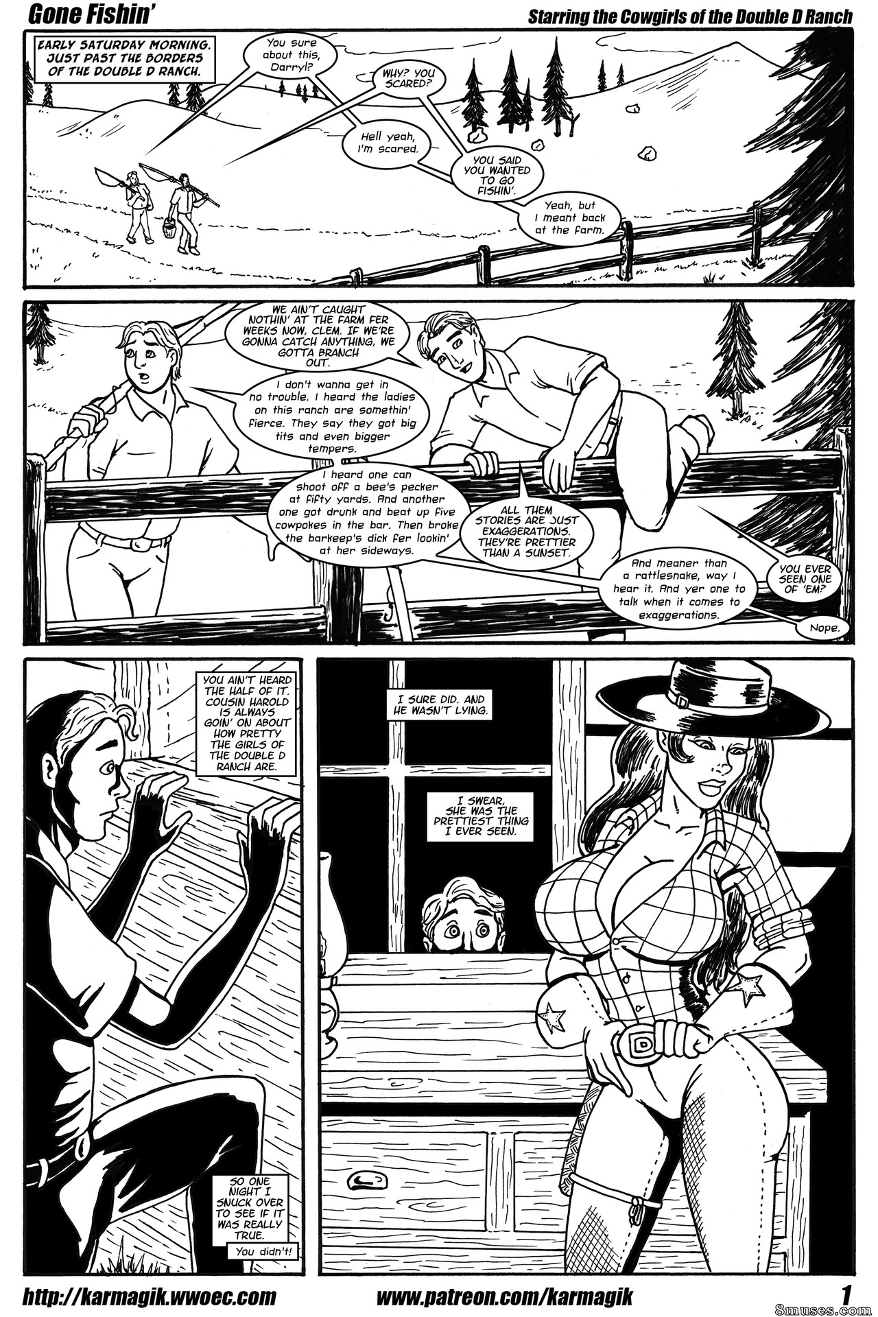 Issue 1 - Gone Fishin - Black and White - Page 3