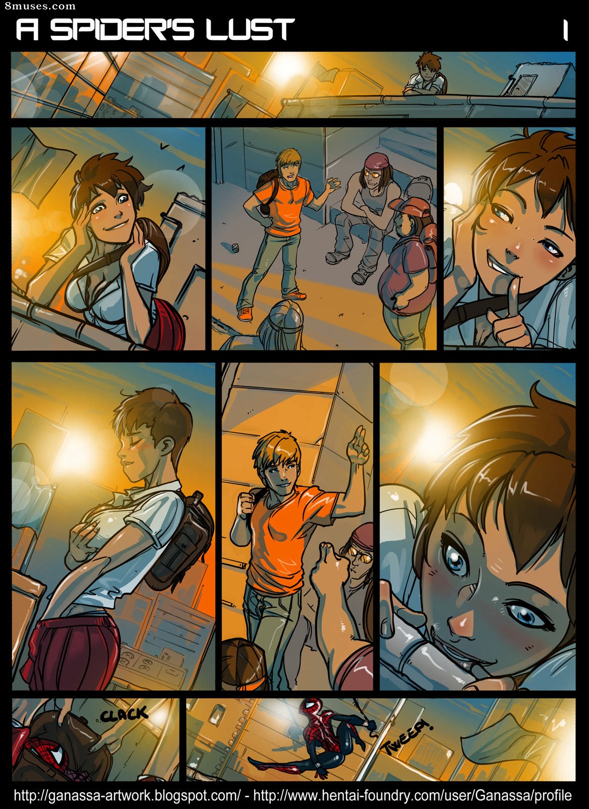 Ganassa Comics - A luxúria de uma aranha - Página 1