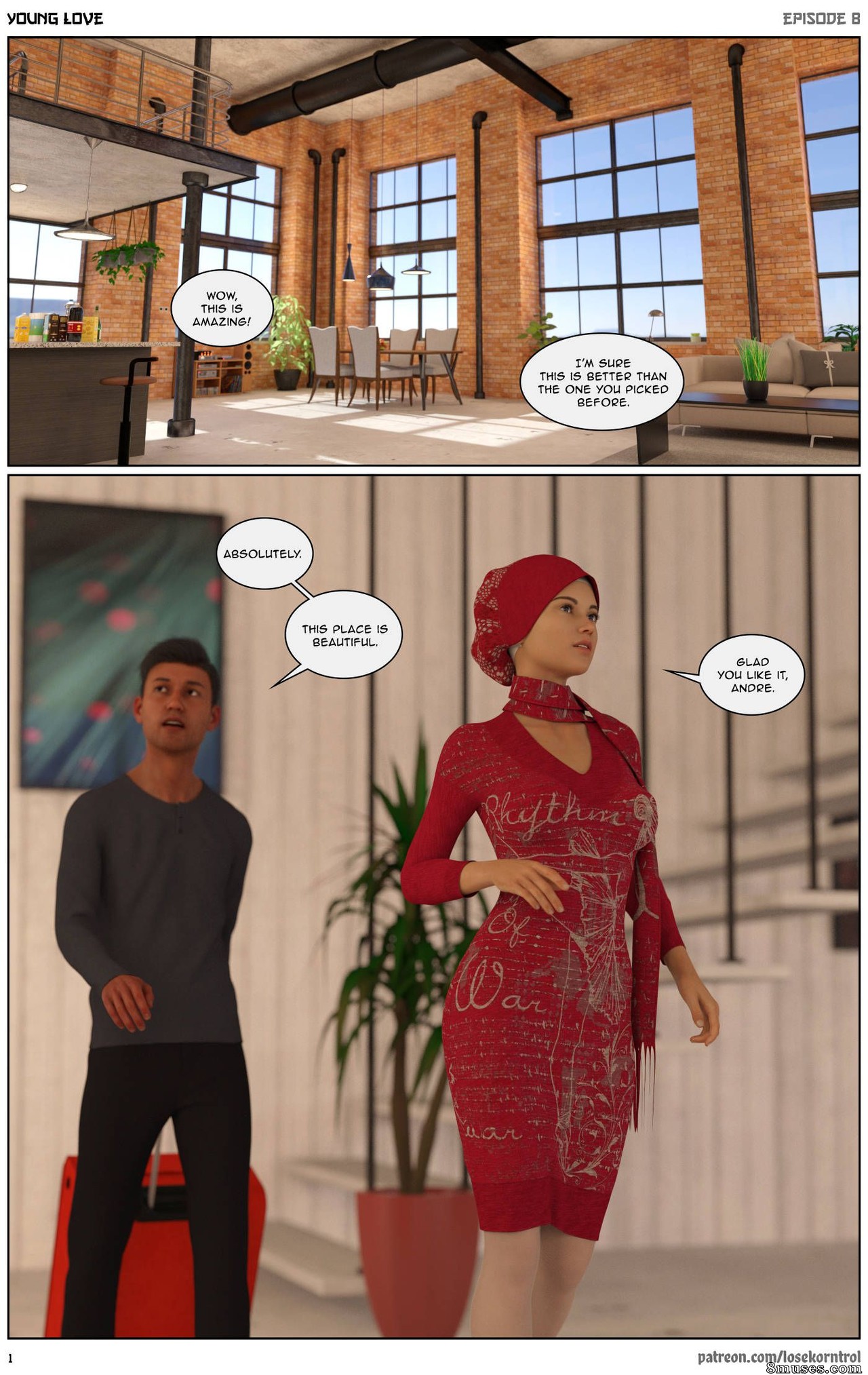 Page 1 | Various-Authors/Hijab-3DX-LoseKorntrol/Young-Love/Issue-8 | 8muses  - Sex Comics