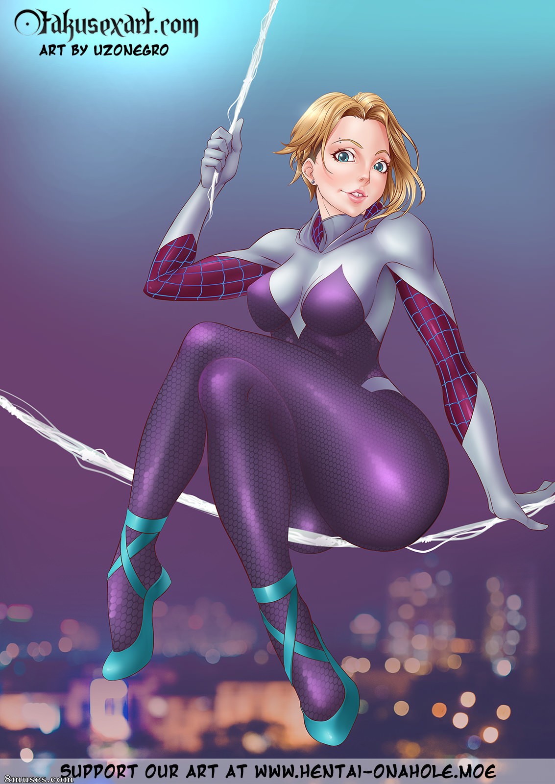 OtakuSexArt.com Comics - Gwen Stacy's Amazing Footjob Fucktime - Page 12