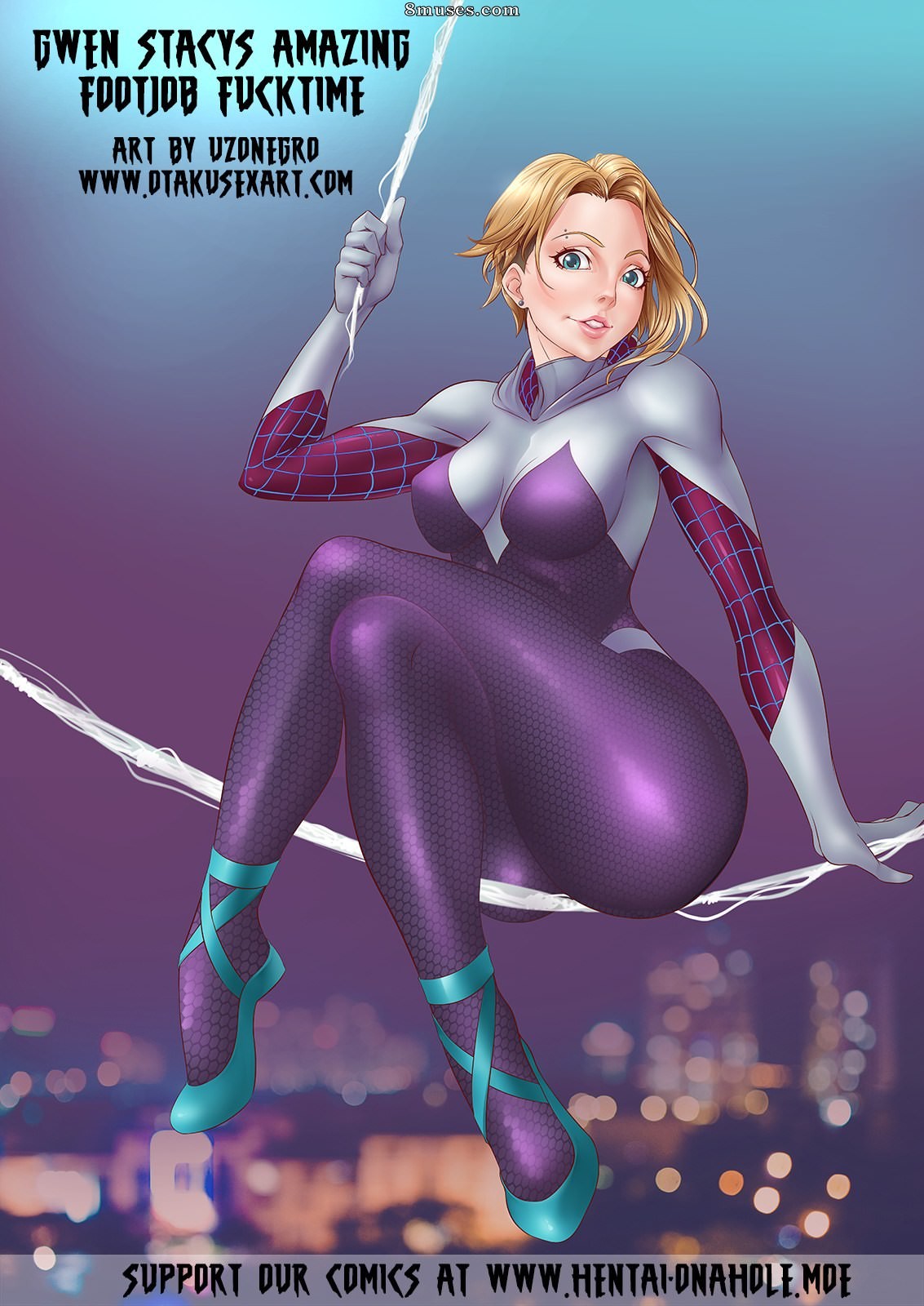 OtakuSexArt.com Comics - Gwen Stacy's Amazing Footjob Fucktime - Page 15