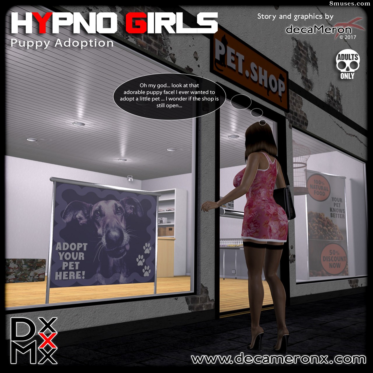 Decameron X Comics - Garotas Hipnóticas - Adoção de cachorro - Página 1