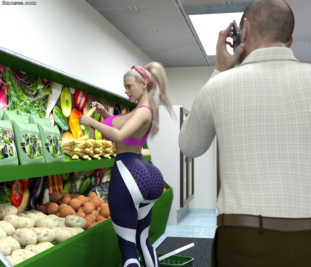 Page 2 | Renderotica-Comics/3DPOSE/Pervert-old-man-in-supermarket | 8muses  - Sex Comics