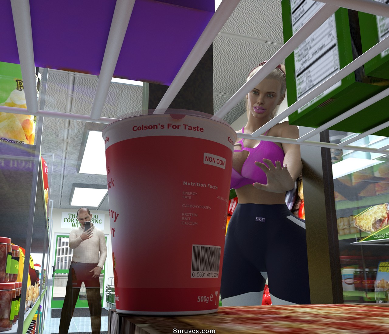 3DPOSE - Pervert old man in supermarket - Page 7