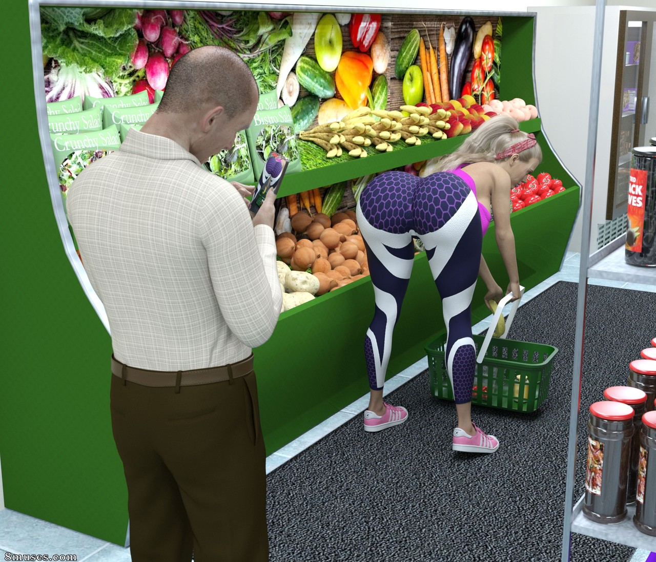 3DPOSE - Pervert old man in supermarket - Page 4