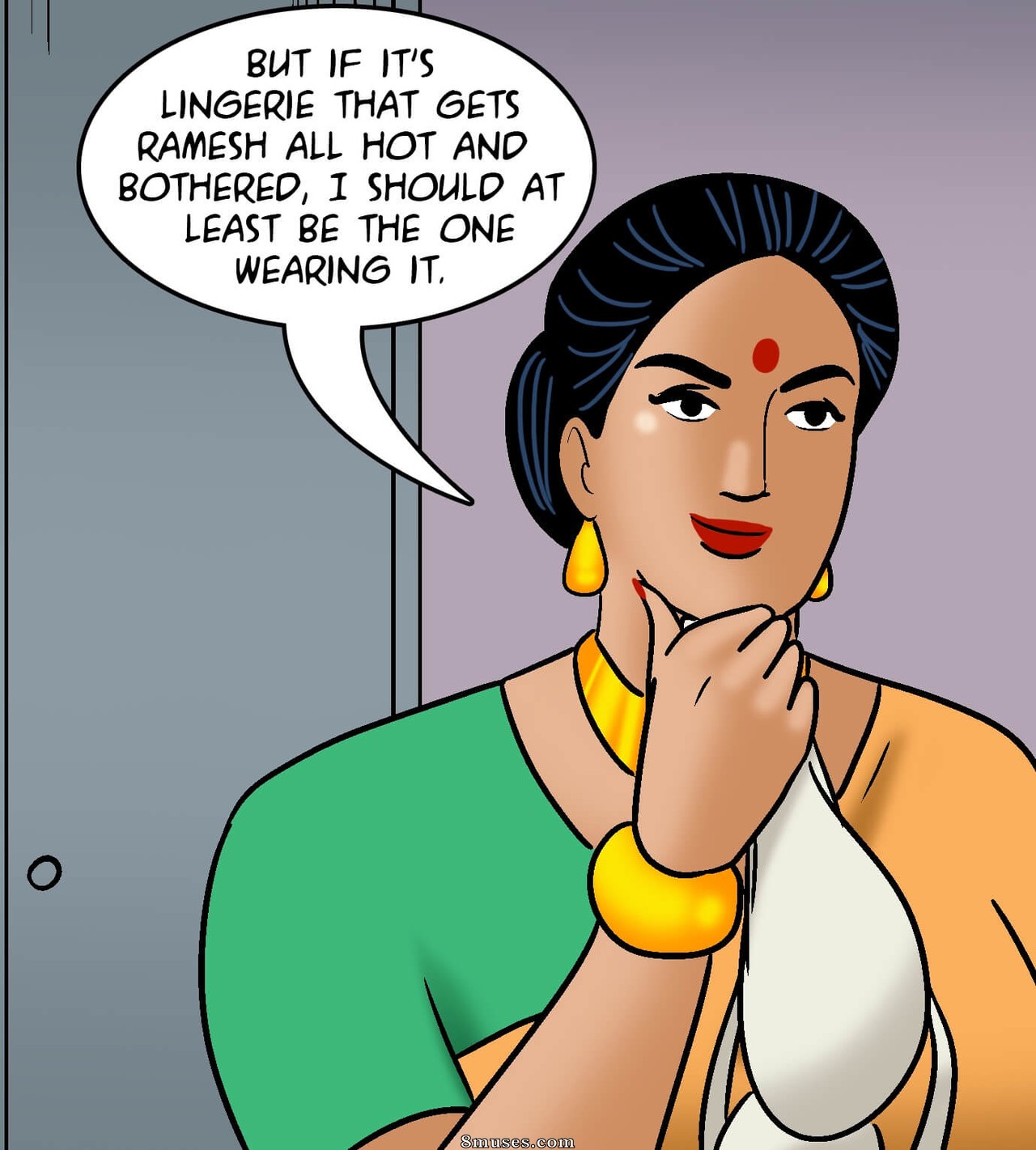 Page 11 | Velamma-ComicsVelammaIssue-105-Velamma-Stuns-as-a-Lingerie-Model  | 8muses - Sex Comics