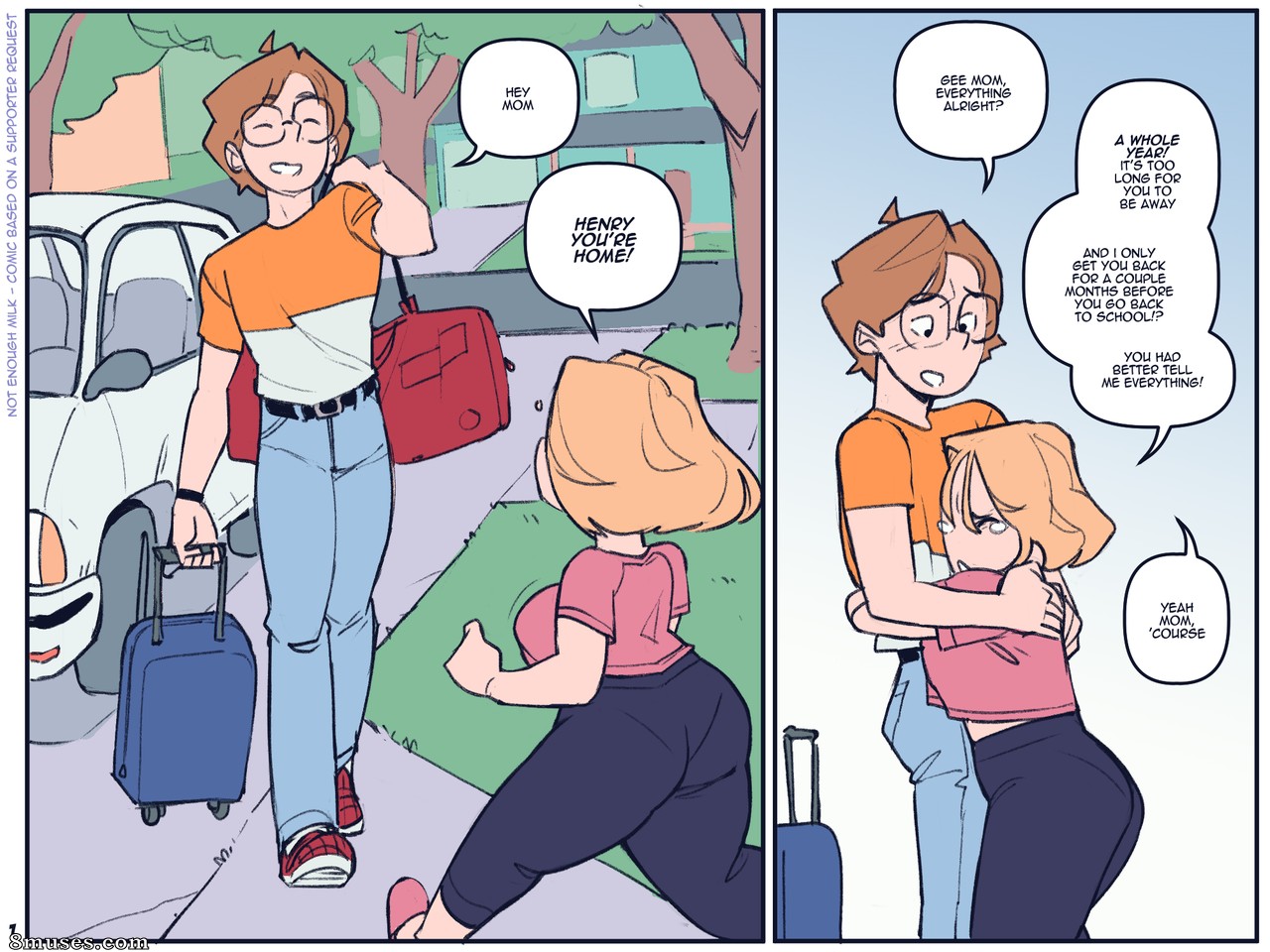 NotEnoughMilk Comics - Dor de verão - Página 1