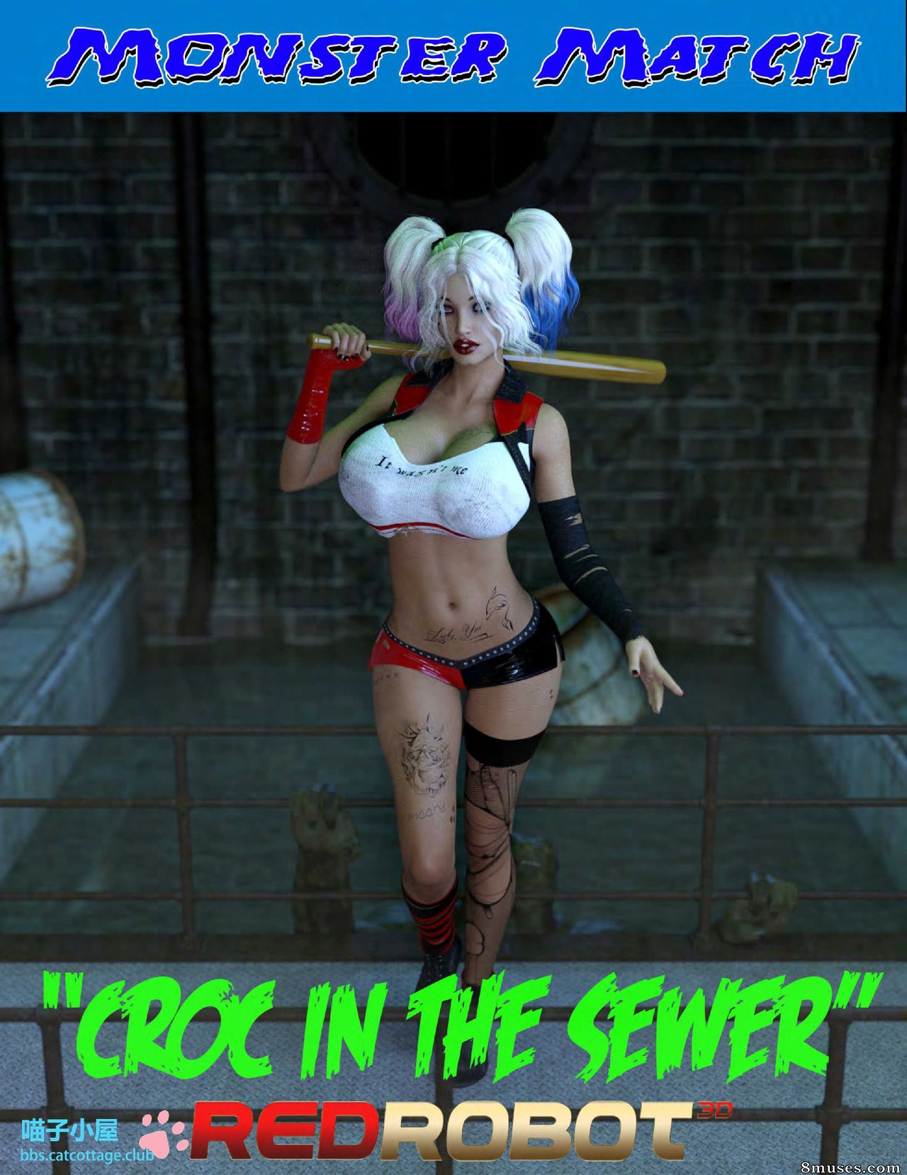 RedRobot3D - Monster Match - Croc in the Sewer - Page 1