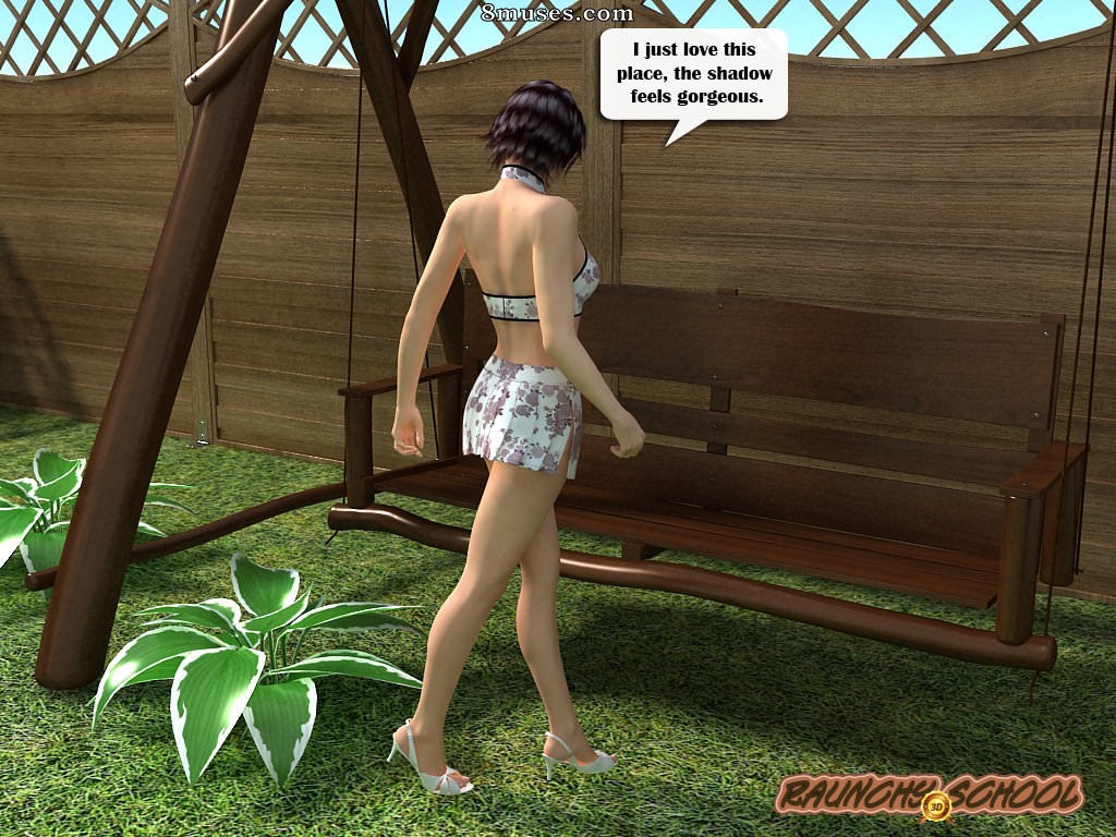 RaunchySchool3D Comics - Threesome With a Sexy Milf in Backyard - Page 7