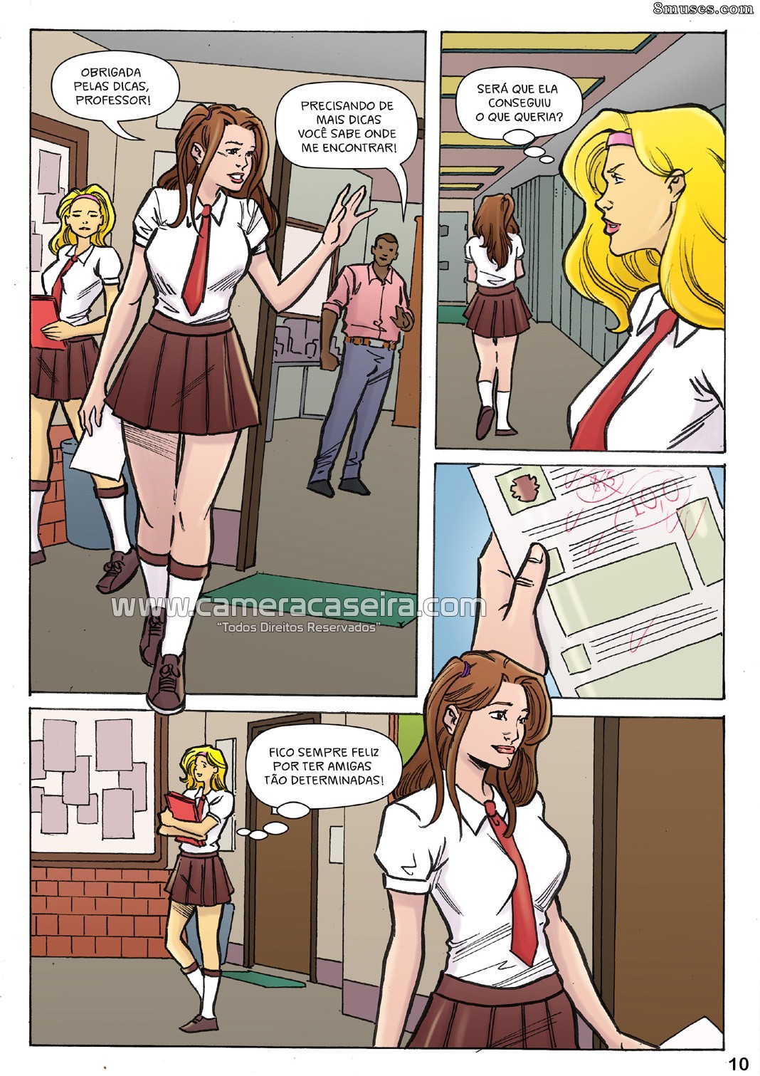 As Novinhas da Escola - 5 Melhorando as Notas - Page 10