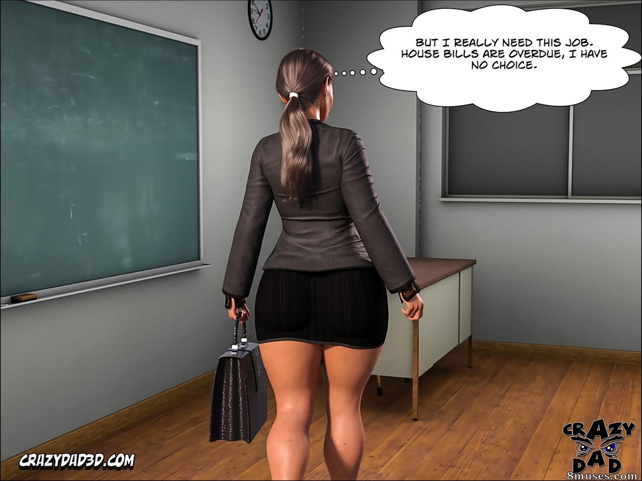 PigKing - CrazyDad Comics - Spank - Teacher Marilia - Page 9