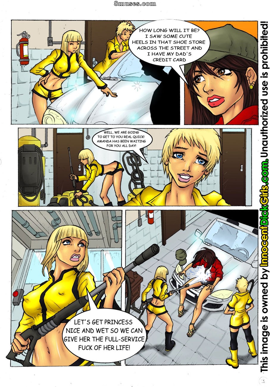 Innocent Dickgirls Comics - The Car Wash - Page 4
