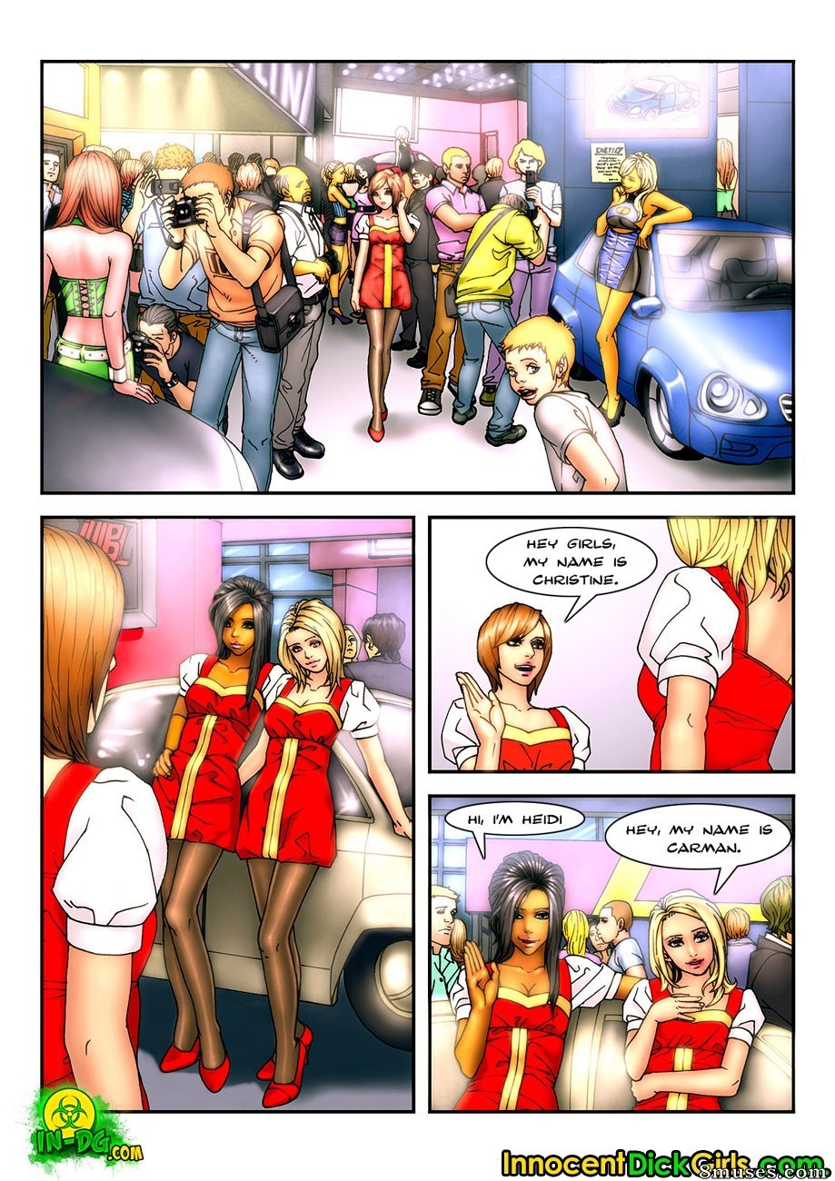 Innocent Dickgirls Comics - The Car Show - Page 4