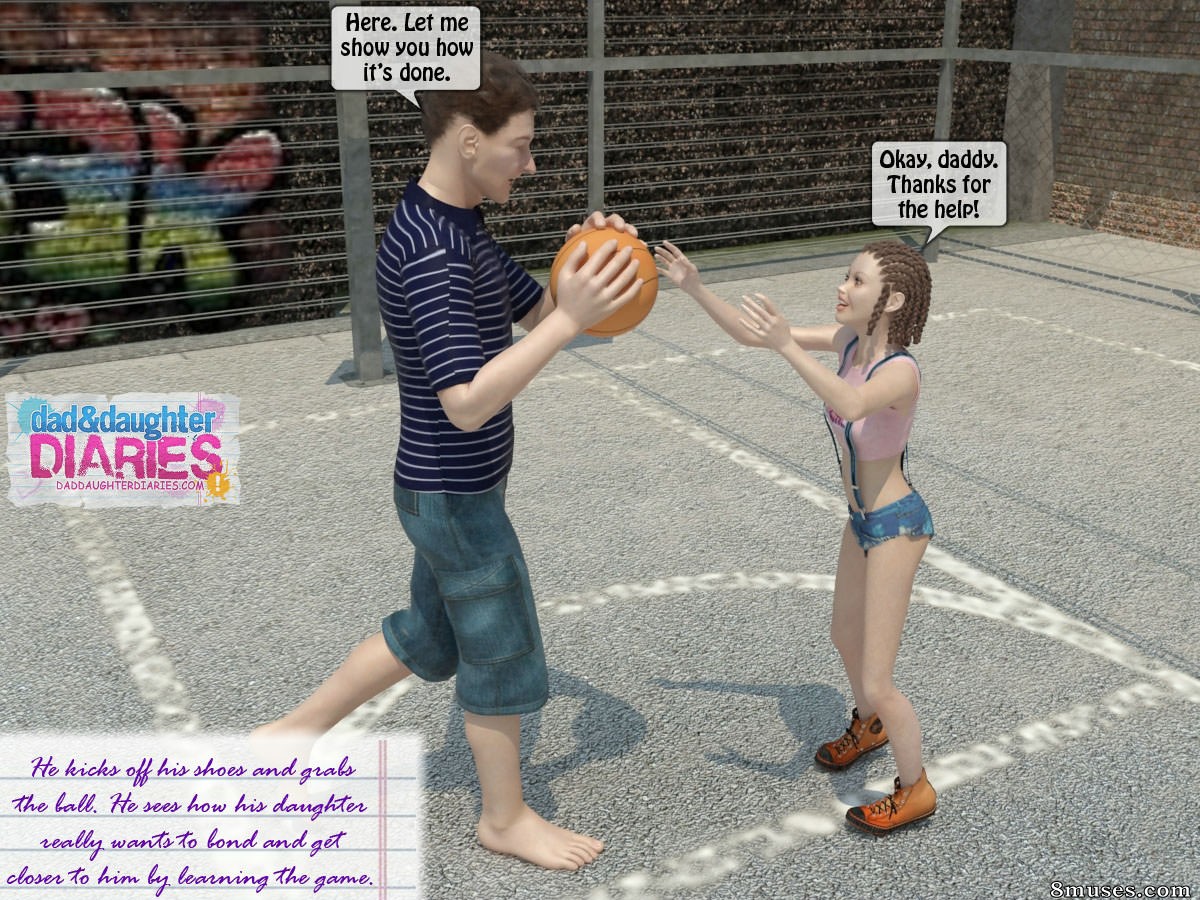 Dad and Daughter Diaries Comics - Quadra de basquete - Página 3