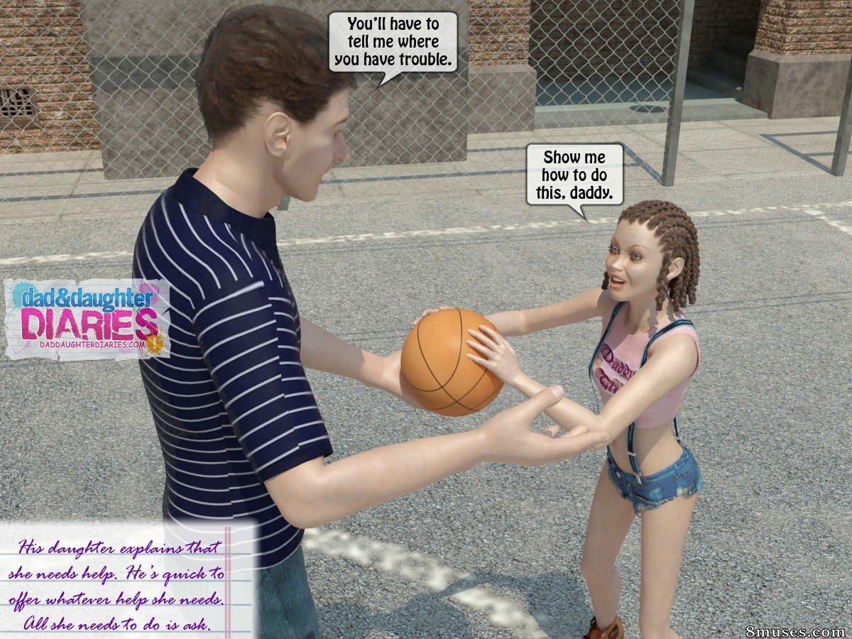 Dad and Daughter Diaries Comics - Quadra de basquete - Página 4