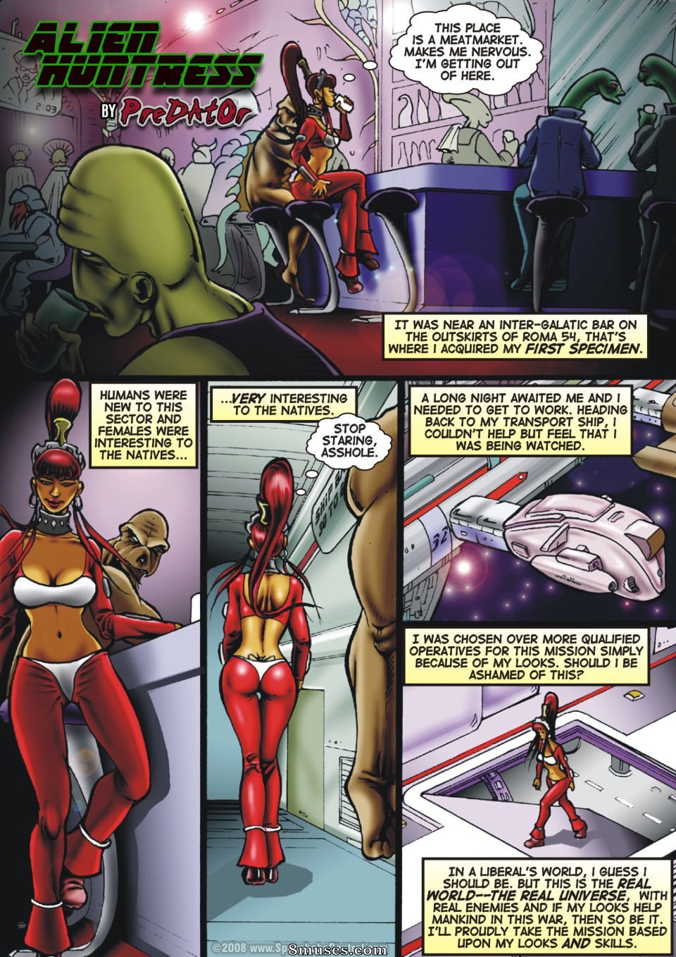 Space Babe Central - Alien Huntress - Page 1