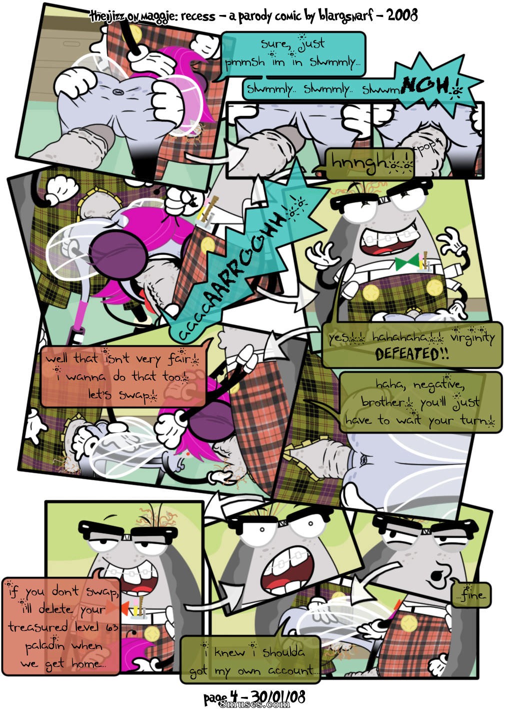 Blargsnarf Comics - The Jizz on Maggie - Recess - Page 4