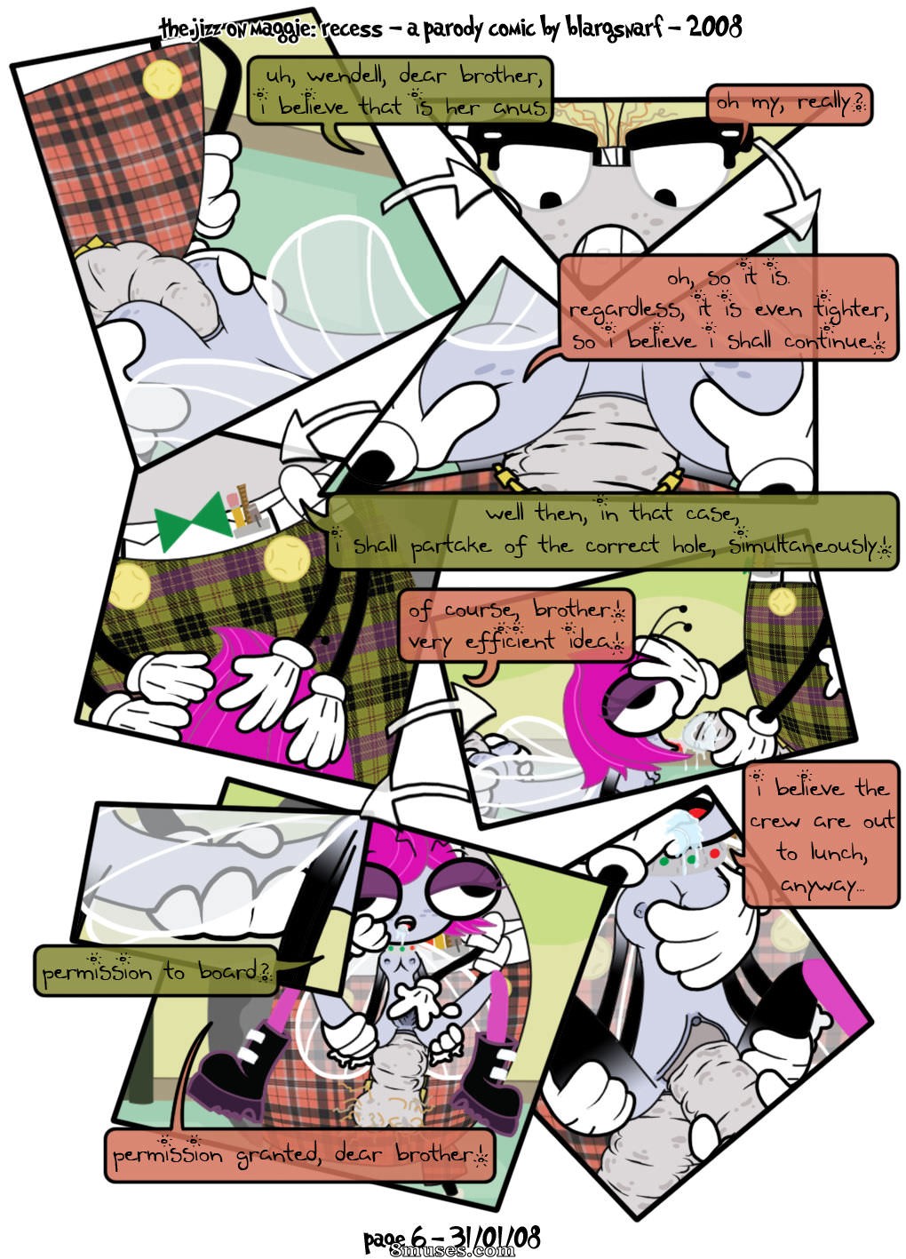 Blargsnarf Comics - The Jizz on Maggie - Recess - Page 6