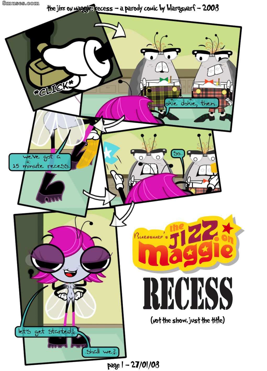 Blargsnarf Comics - The Jizz on Maggie - Recess - Page 1
