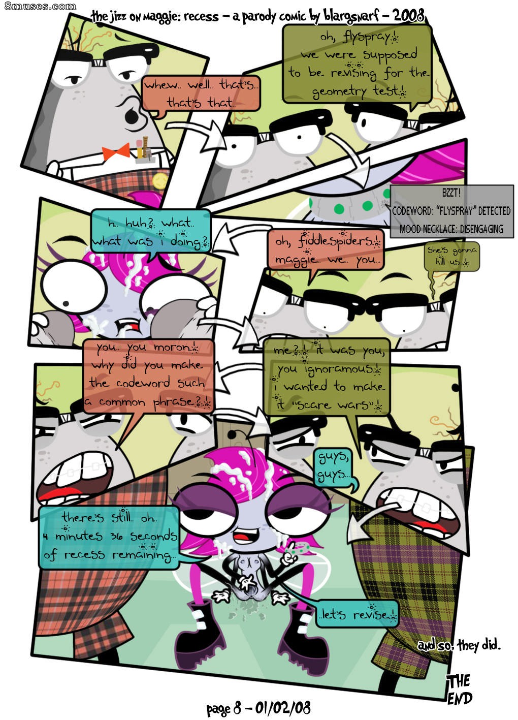 Blargsnarf Comics - The Jizz on Maggie - Recess - Page 8