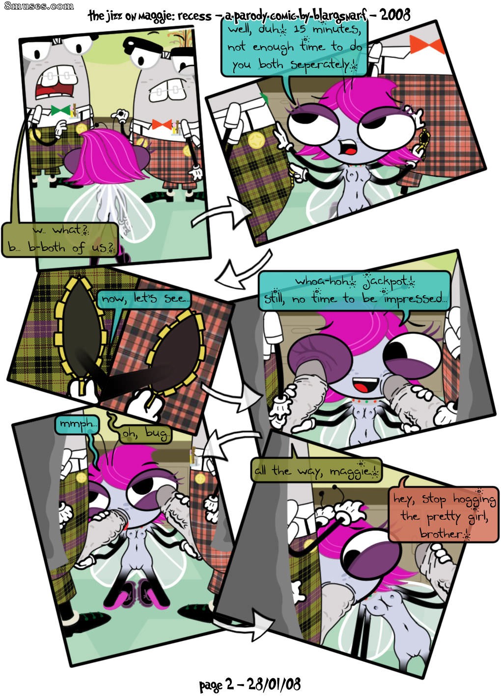 Blargsnarf Comics - The Jizz on Maggie - Recess - Page 2