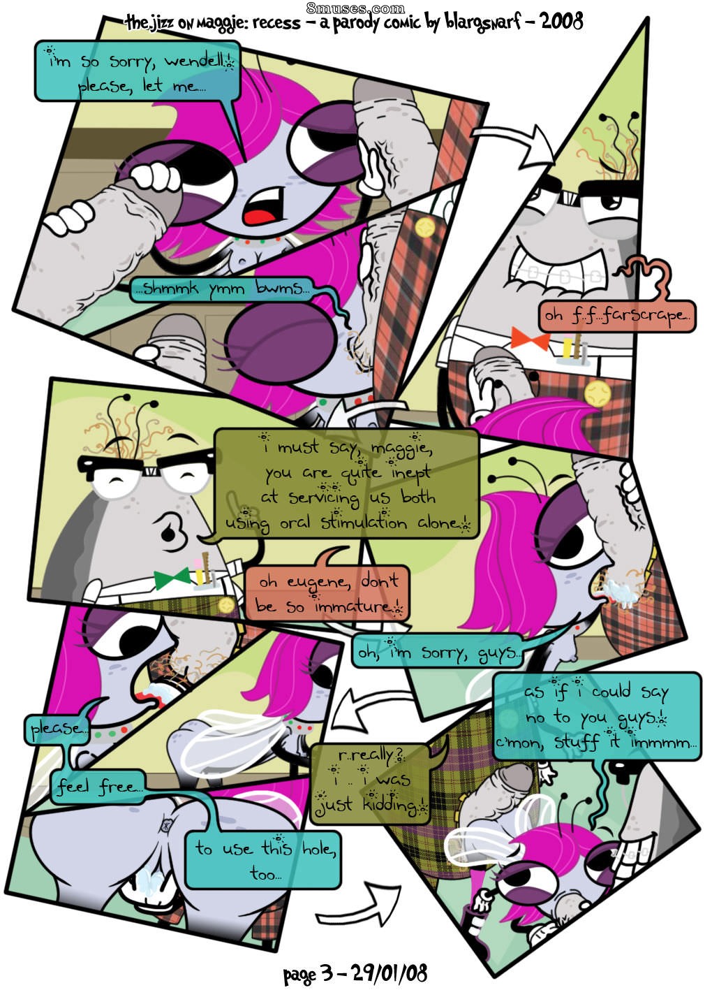 Blargsnarf Comics - The Jizz on Maggie - Recess - Page 3