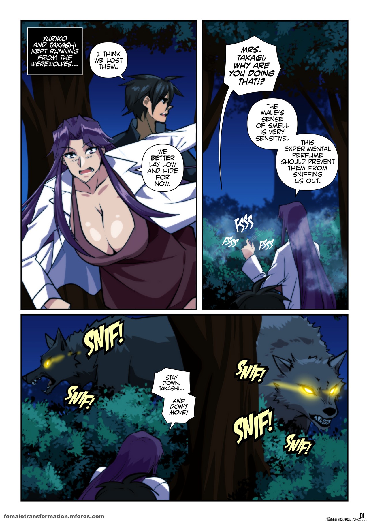 Page 4 | Locofuria-Comics/High-School-of-the-Werewolf/Issue-4 | 8muses - Sex  Comics