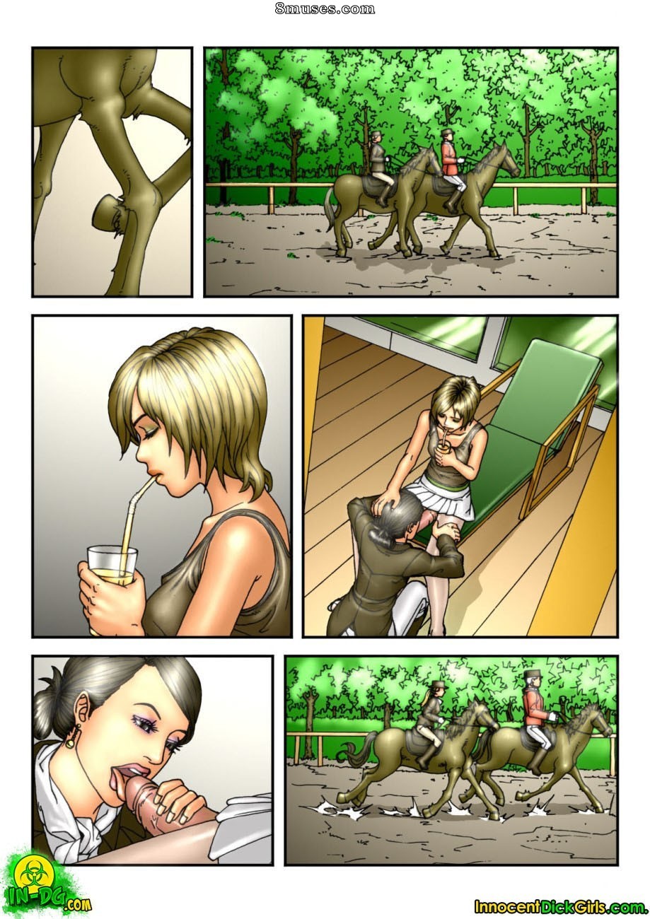 Innocent Dickgirls Comics - A lição de equitação - Página 6