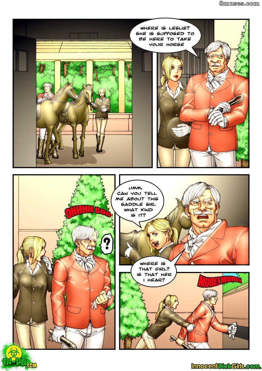 Innocent Dickgirls Comics - A lição de equitação - Página 10