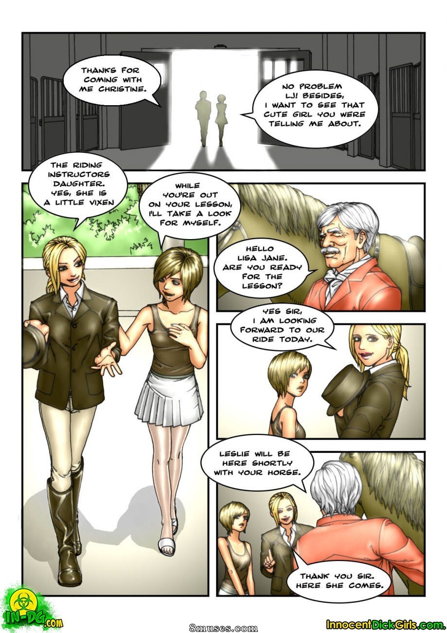 Innocent Dickgirls Comics - La leçon d'équitation - Page 2