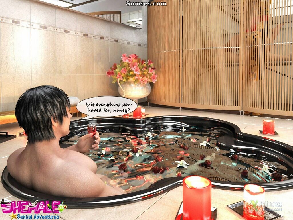 Shemale Sexual Adventures - Jacuzzi Threesome - Page 9