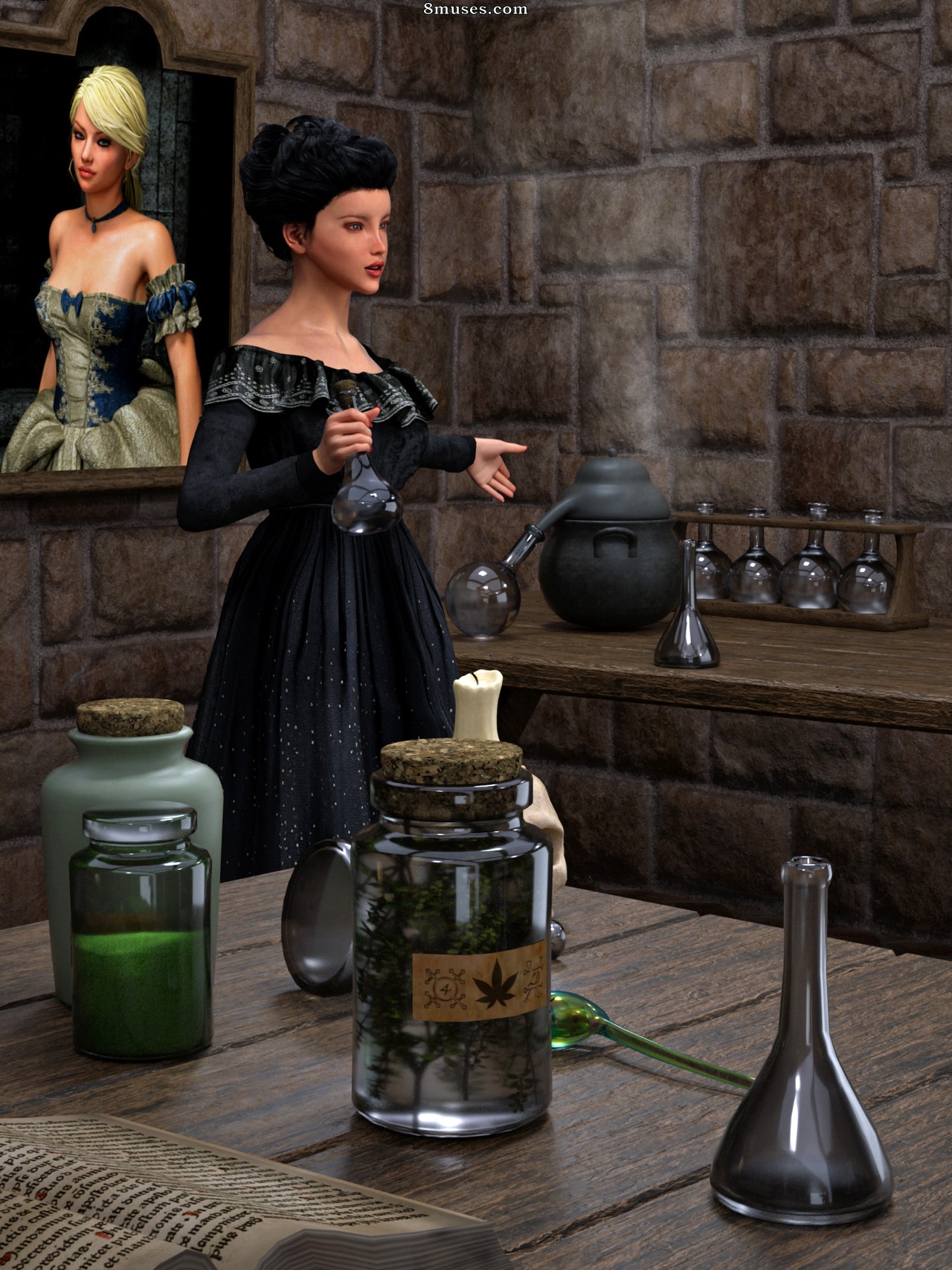 Hibbli3D - Priestess Rinil - Old Drinking Games 1 - Page 4